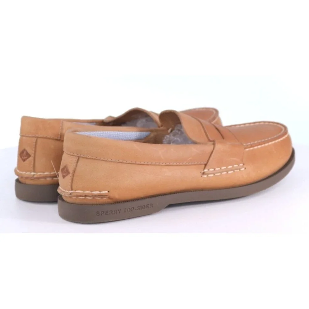 Sperry Top Sider Men's Penny Loafers Boat Shoes Size 8 M Leather Tan